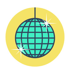 Disco Ball Colored Vector Icon