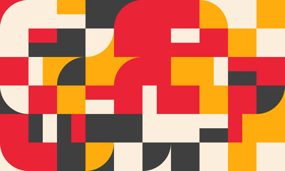 Deconstructed Visual Form Pattern Design Made With Abstract Vector Geometric Shapes