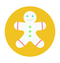 Gingerbread Colored Vector Icon