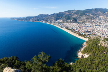 Obraz premium View of the Mediterranean coast.