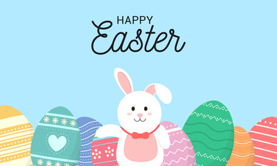 Happy easter day background vector illustration.