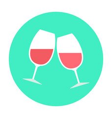 Toasting Colored Vector Icon