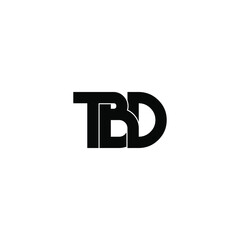 tbd letter original monogram logo design