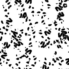 Fototapeta na wymiar Seamless black and white abstract pattern. Grunge background monochrome repeating