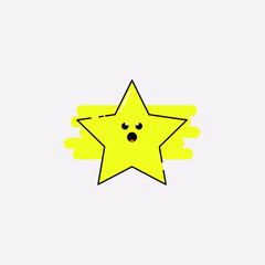 angry cute star illustration