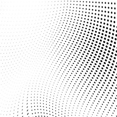 Abstract halftone wave dotted background