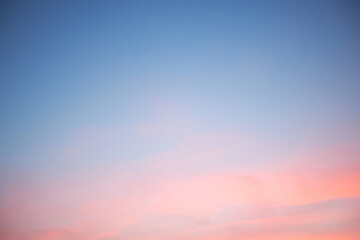 Purple and blue sky in the evening