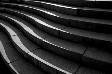 Abstract architecture design of cement stairway - obrazy, fototapety, plakaty