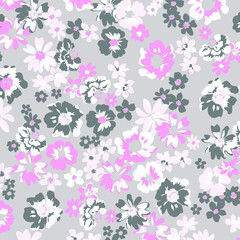 Floral seamless pattern For textile, wallpapers, print, wrapping paper. Vector stock illustration.