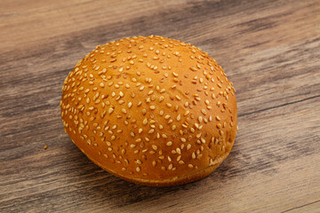 Burger bun with sesame seeds