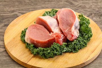 Fresh raw pork tenderloin for roast