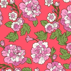 Fotobehang Floral seamless pattern For textile, wallpapers, print, wrapping paper. Vector stock illustration. © loftpearl