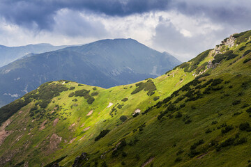 Mountain landscape in the Tatra Mountains on the border between Poland and Slovakia