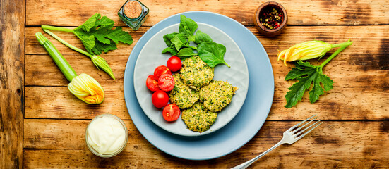 Vegetable zucchini cutlets