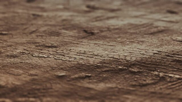 closeup of dirty ground road