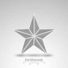 Obraz premium Eid Mubarak greeting card for the Muslim community festival celebration.