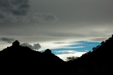 sunset in the mountains La Sierra Tarahumara, México