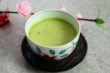 日本のお茶のクローズアップ