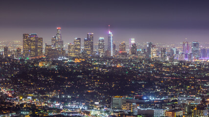 Photo of downtown Cityscape Los Angeles at nigth