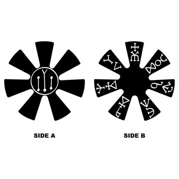 vector icon with The Pliska Rosette medieval Bulgarian symbol for your project