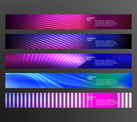 Set Design elements business presentation template. Vector illustration horizontal web banners background, backdrop abstract mosaic form. EPS 10 for web buttons template, web site page presentation