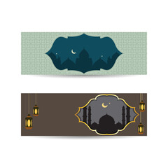 Ramadan greetings background, Elegant element for design template, place for text greeting card and banner for Ramadan kareem. islamic background banner