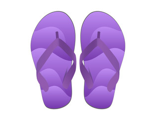 Clipper sandals with dominant purple color