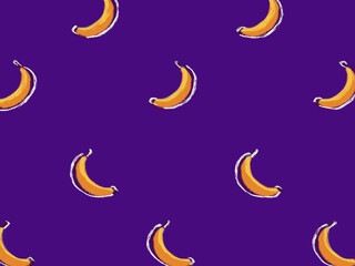Fototapeta na wymiar Wallpaper_yellow bananas on purple