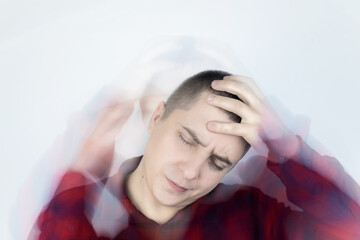 Man loses consciousness and falls down due to dizziness and disturbance of the vestibular...