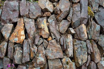 Dry stone wall texture. Nature material, Variable size.
