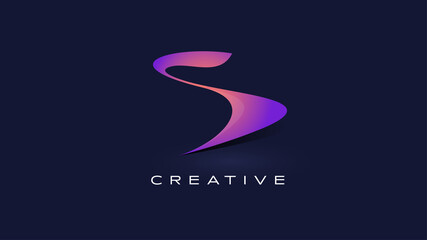 S Logo Design Vector with Creative Modern Design Shape and Vibrant Colors