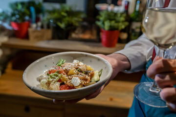 Mediterranean salad with tuna and vegetables
