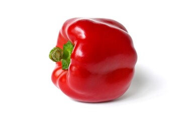 red bell pepper isolated on white backgrounds 