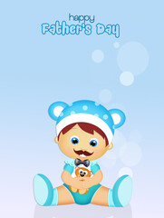 baby with mustache for fathers day