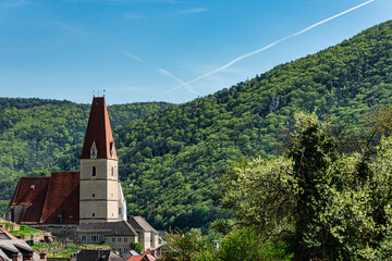 Parish church of Weissenkirchen at the Danube, Wachau Austria