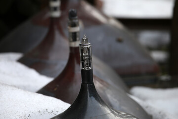 old radio tube on a TV picture tube
