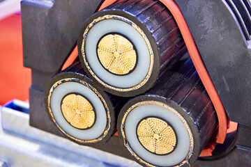 Power copper cables for electrical industry