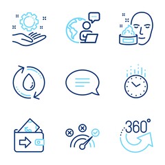 Business icons set. Included icon as Wallet, Time, Correct answer signs. Vector
