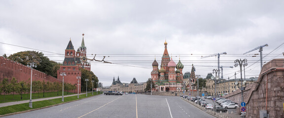 View of Red Square with Vasilevsky descent. Moscow
