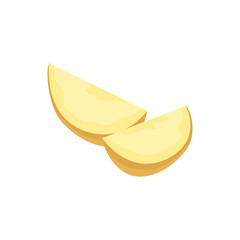 Fototapeta premium Potato Segment Pieces Composition
