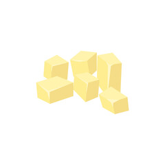 Potato Cube Slices Composition
