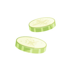 Green Cabbage Slices Composition