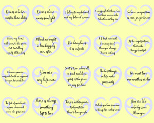 Set of Calligraphy saying for print. Love and romantic Quotes with hearts for Valentine's day. Ready to post in social media, brochure, magazine.
