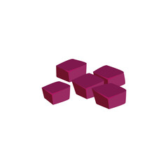 Beet Root Cubes Composition