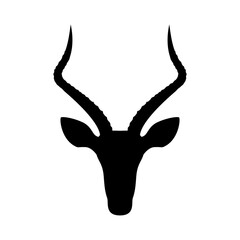 Impala antelope head icon, vector illustration