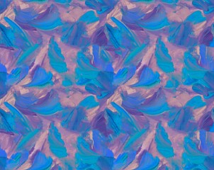Abstract pattern, hand drawn. Painted by gouache. Oil effect. © Olena