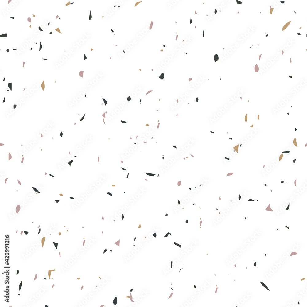 Aufkleber Terrazzo flooring textured surface modern abstract pattern. Vector seamless abstract repeat with chips of marble or granite in soft pastel  colors.