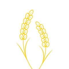 Rice symbol. Wheat symbol vector. wallpaper. logo design.