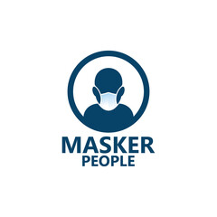 Masker people logo template design
