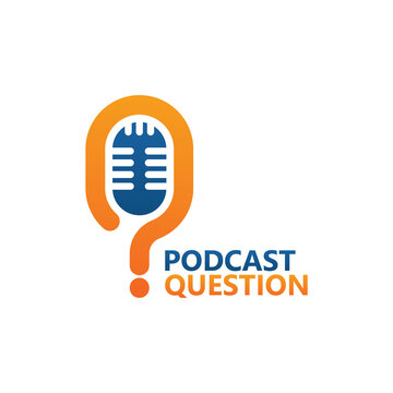 Podcast Question Logo Template Design